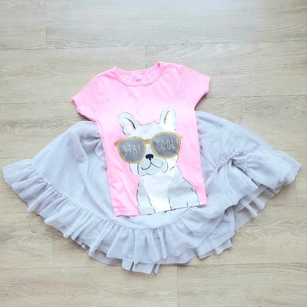 Stay Cool 😎 T-Shirt &Tulle Skirt